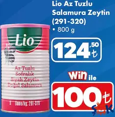 LİO AZ TUZLU SALAMURA ZEYTİN (291-320) 800 G